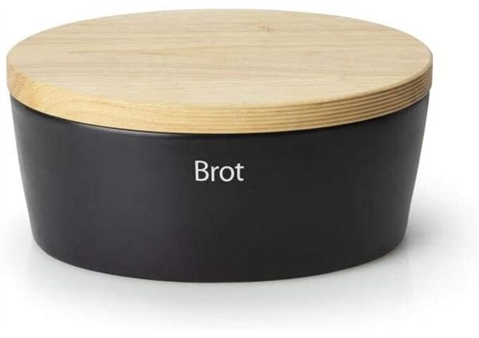 Continenta Brottopf Keramik oval, schwarz