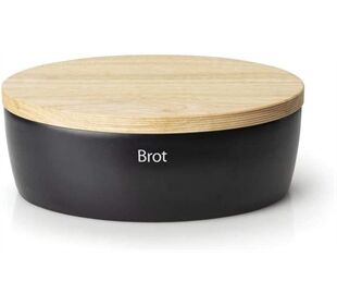 Continenta Brottopf Keramik oval, schwarz