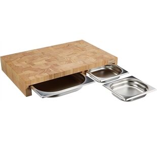 Continenta Multifunktionsbrett mit 3 Edelstahl-Schubladen, St