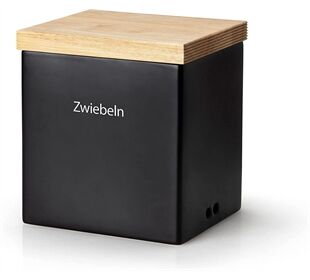 Continenta Vorratsdose Keramik, schwarz