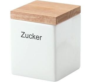 Continenta Vorratsdose quadratisch, 800 ml, mit Holzdeckel un