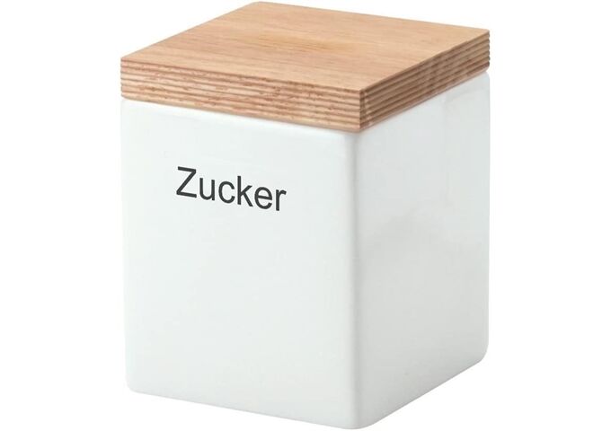 Continenta Vorratsdose quadratisch, 800 ml, mit Holzdeckel un