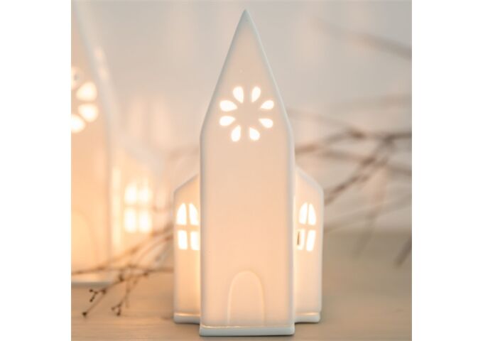 Räder ZUHAUSE Lichthaus kleine Kirche 9x9x18cm