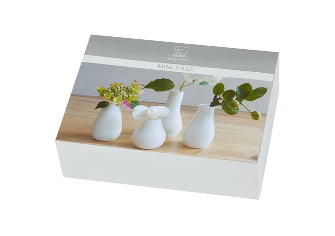 Räder ZUHAUSE Minivasen 4er Set 4-8,5cm,aus Porzellan