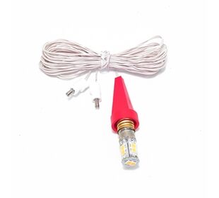 Herrnhuter Sterne Beleuchtung f. A1e/b mit Kappe/Stecker/LED -rot-