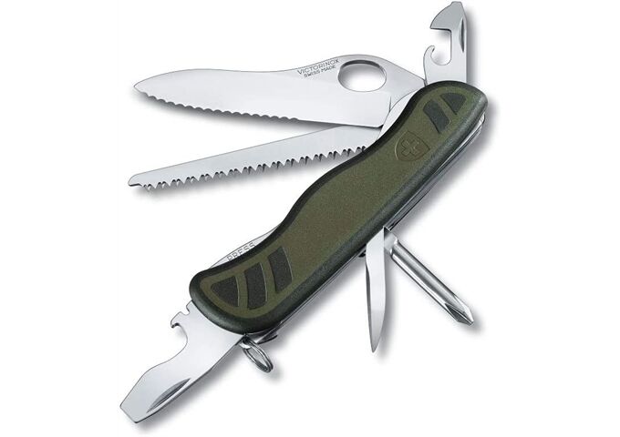Victorinox Schweizer Soldatenmesser 08, 111 mm, grün/schwarz