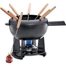 SPRING FONDUE Fondue-Garnitur SAAS-FEE schwarz matt 20 cm
