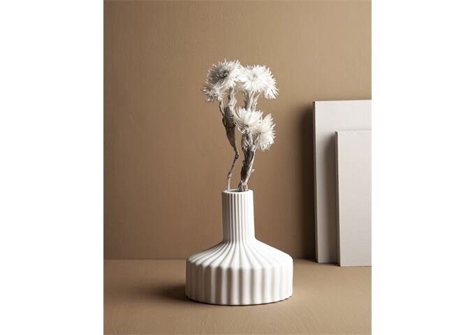 Storefactory SAMSET large white ceramic vase