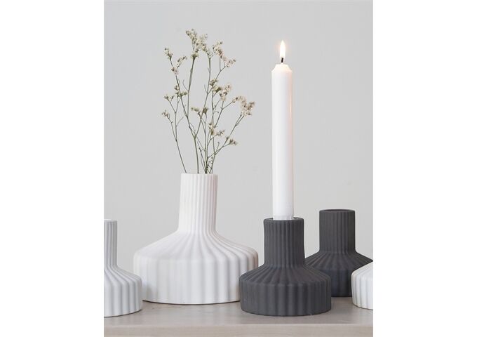 Storefactory SAMSET large white ceramic vase