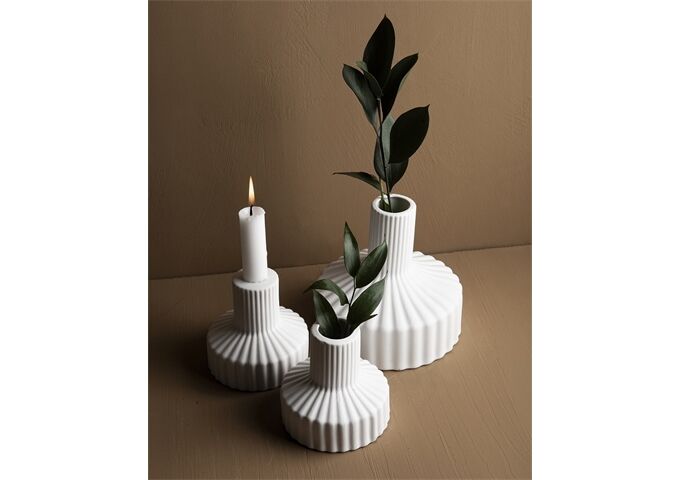 Storefactory SAMSET large white ceramic vase