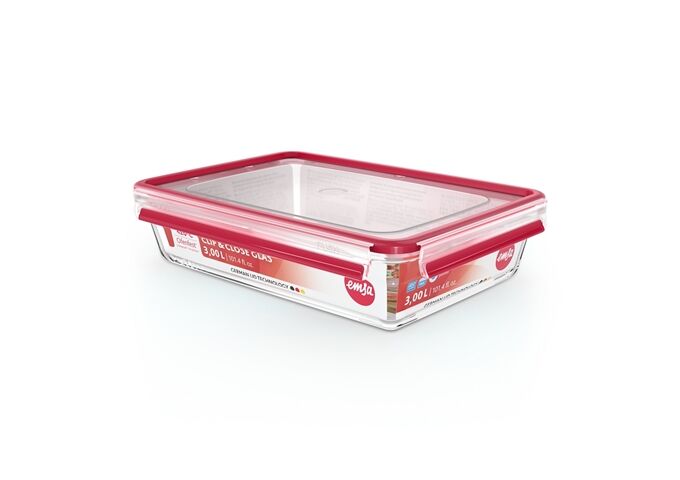 Emsa ESA Clip&Close Glas 3l eckig