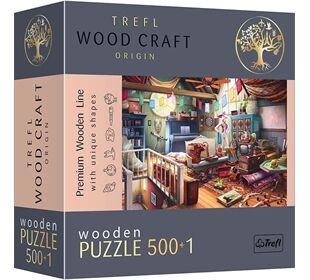 TREFL Holz Puzzle 500+1 – Schätze auf dem Dachboden