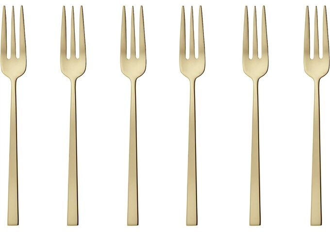 Sambonet Rock Antique / Edelst./PVD Champag.Set 6 Kuchengab