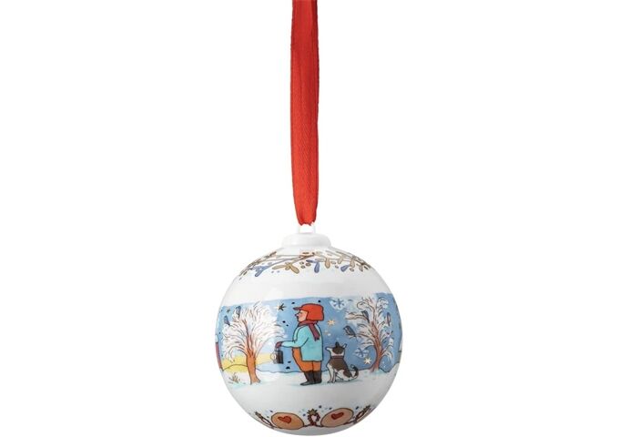 Hutschenreuther Porzellankugel / Weihnachtskugel 2022 Porzellankug