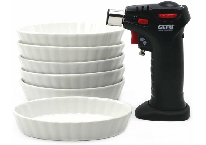GEFU Crème Brûlée Set CARMELLO, 7-tlg. Flambierbrenner,
