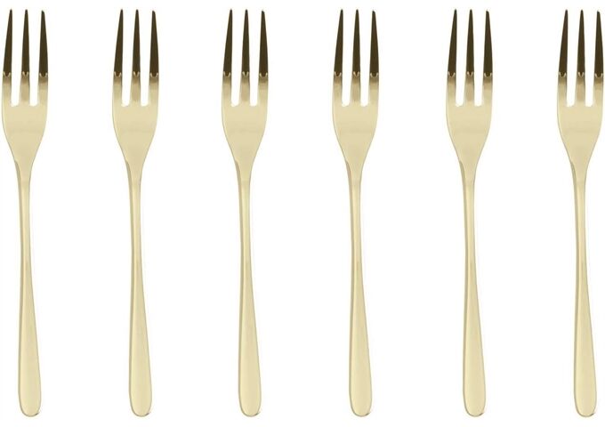 Sambonet Taste / Edelst./PVD Champag. Kuchengabeln 6tlg. Ta