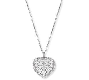 Engelsrufer Kette Herz Lebensblume Silber mit Zirkonia