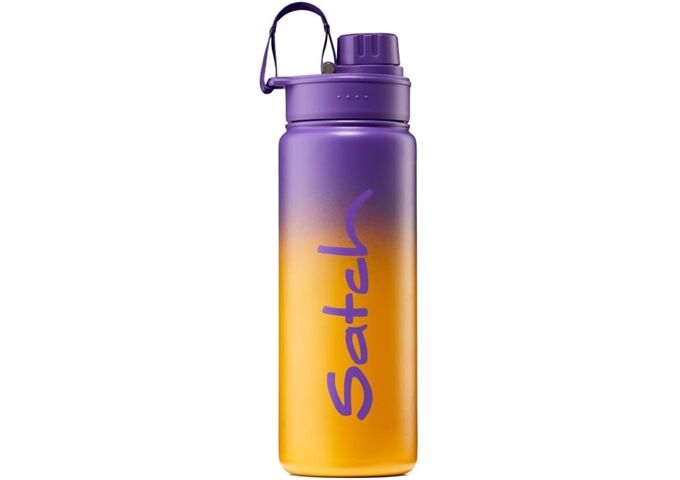Satch Edelstahl Trinkflasche Purple Graffiti orange