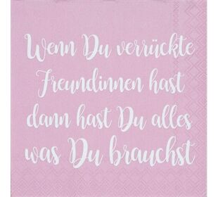 Räder DINING Cocktailserviette 25x25cm Wenn du verrückt