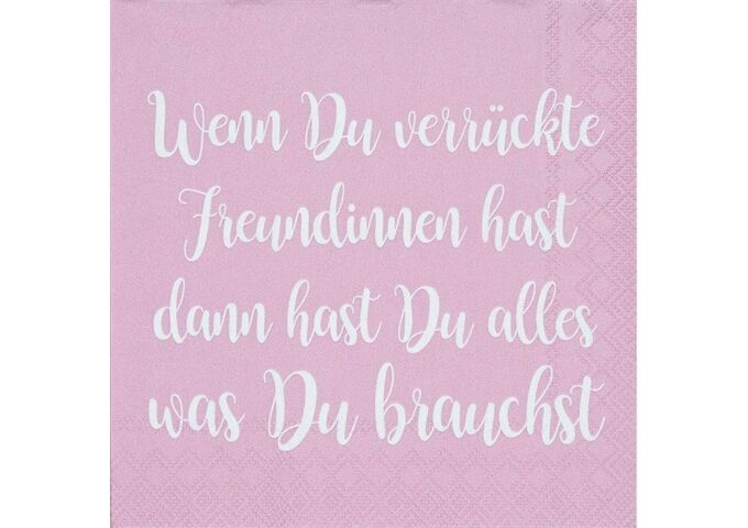 Räder DINING Cocktailserviette 25x25cm Wenn du verrückt