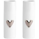 Räder WOLKE SIEBEN Minivasen Herz 2er Set silber dia:3,5