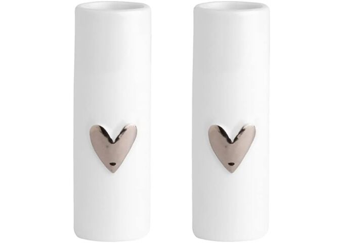 Räder WOLKE SIEBEN Minivasen Herz 2er Set silber dia:3,5