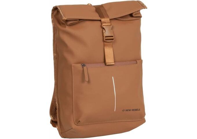 NEW REBELS WILLIAM backpack box laptop 15l, cognac