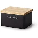 Continenta Vorratsdose mit Holzdeckel, schwarz