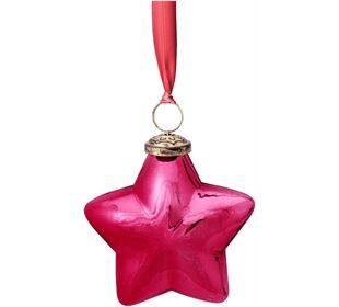 Pip Studio Ornament Glass Star Pink 10cm