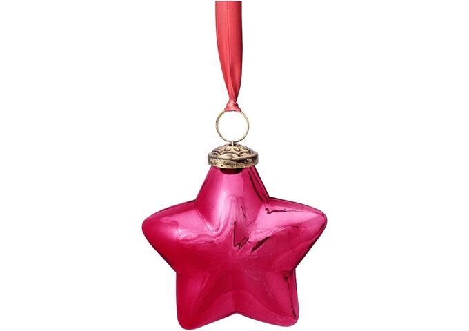 Pip Studio Ornament Glass Star Pink 10cm