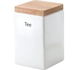 Continenta Vorratsdose quadratisch, 1000 ml, mit Holzdeckel u