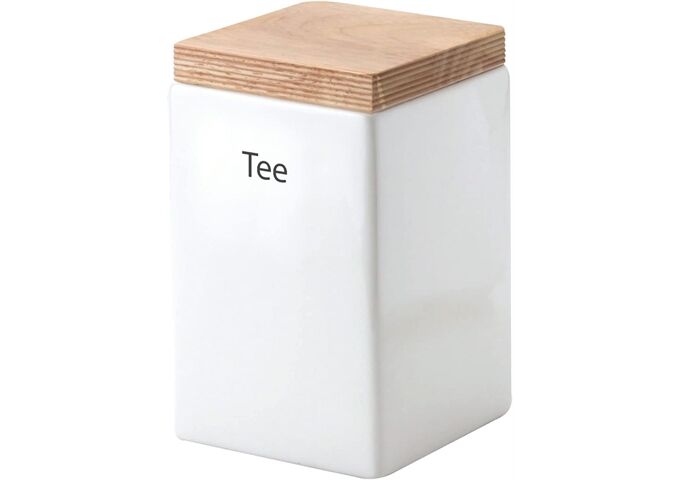 Continenta Vorratsdose quadratisch, 1000 ml, mit Holzdeckel u