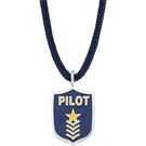 Herzengel Kette Pilot Edelstahl mit Emaille