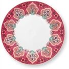 Pip Studio Plate Flower Festival Deco Dark Pink 21cm