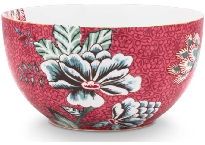 Pip Studio Bowl Flower Festival Dark Pink 12cm