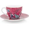 Pip Studio Espresso Cup & Saucer Flower Festival Dark Pink 12