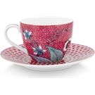 Pip Studio Espresso Cup & Saucer Flower Festival Dark Pink 12