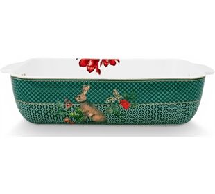 Pip Studio Baking Dish Rectangular Winter Wonderl. Green L