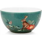 Pip Studio Bowl Winter Wonderl. Rabbit Green 15cm