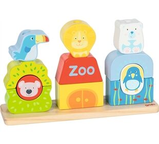 Goki Steck-und Stapelspiel Zoo