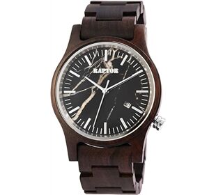 Raptor Raptor Herrenuhr Sandelholz Marmorzifferblatt