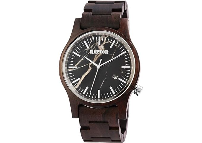 Raptor Raptor Herrenuhr Sandelholz Marmorzifferblatt