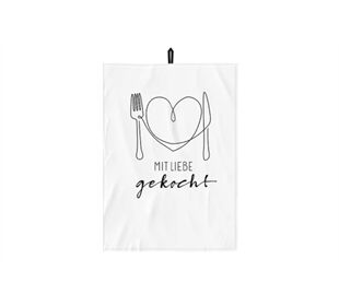 LA VIDA Geschirrtuch Mit Liebe 50x70cm