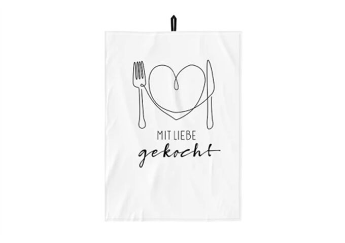 LA VIDA Geschirrtuch Mit Liebe 50x70cm