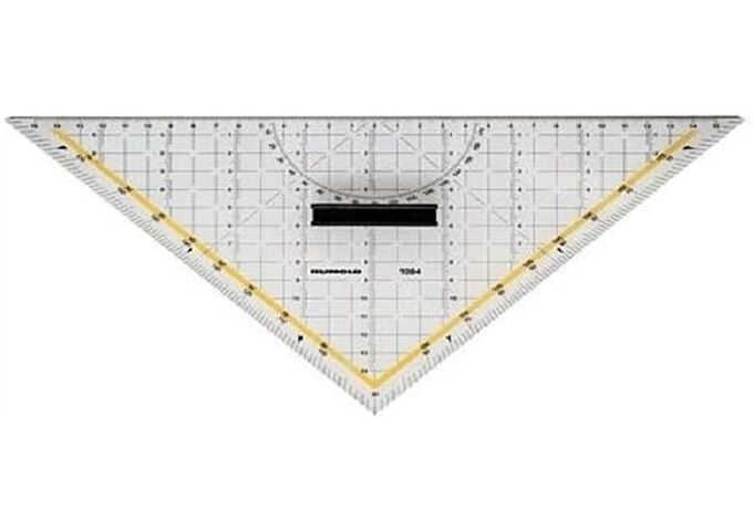 RUMOLD Geometriedreieck 32cm transparent
