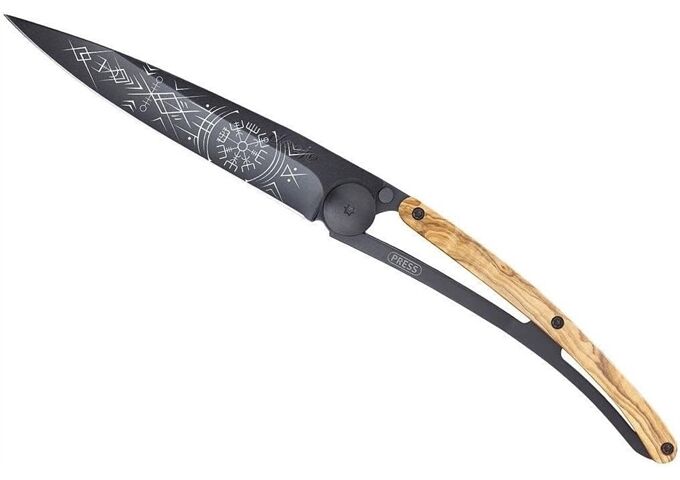 deejo 37g, Olivenholz / Wikinger Vegvisir