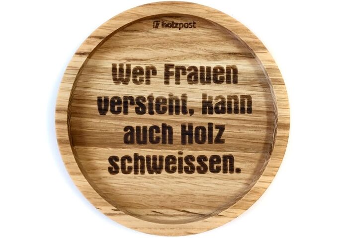 holzpost Untersetzer aus EICHE "schweissen"