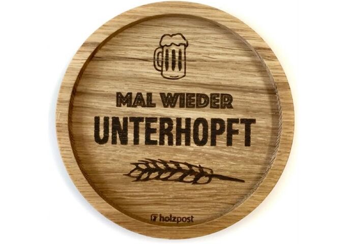 holzpost Untersetzer aus EICHE "Unterhopft"