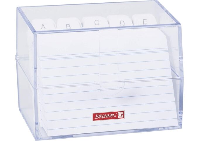 BRUNNEN Karteibox A7 gefüllt transpare