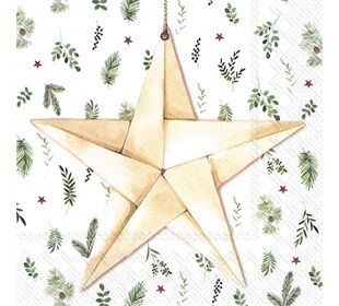 ihr Ideal Home Range WHITE XMAS STAR Lunch-Servietten